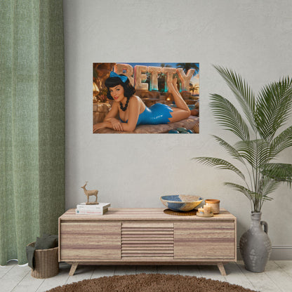 Betty Rubble The Flintstones Retro Poster Cartoon Wall Art Room Decor