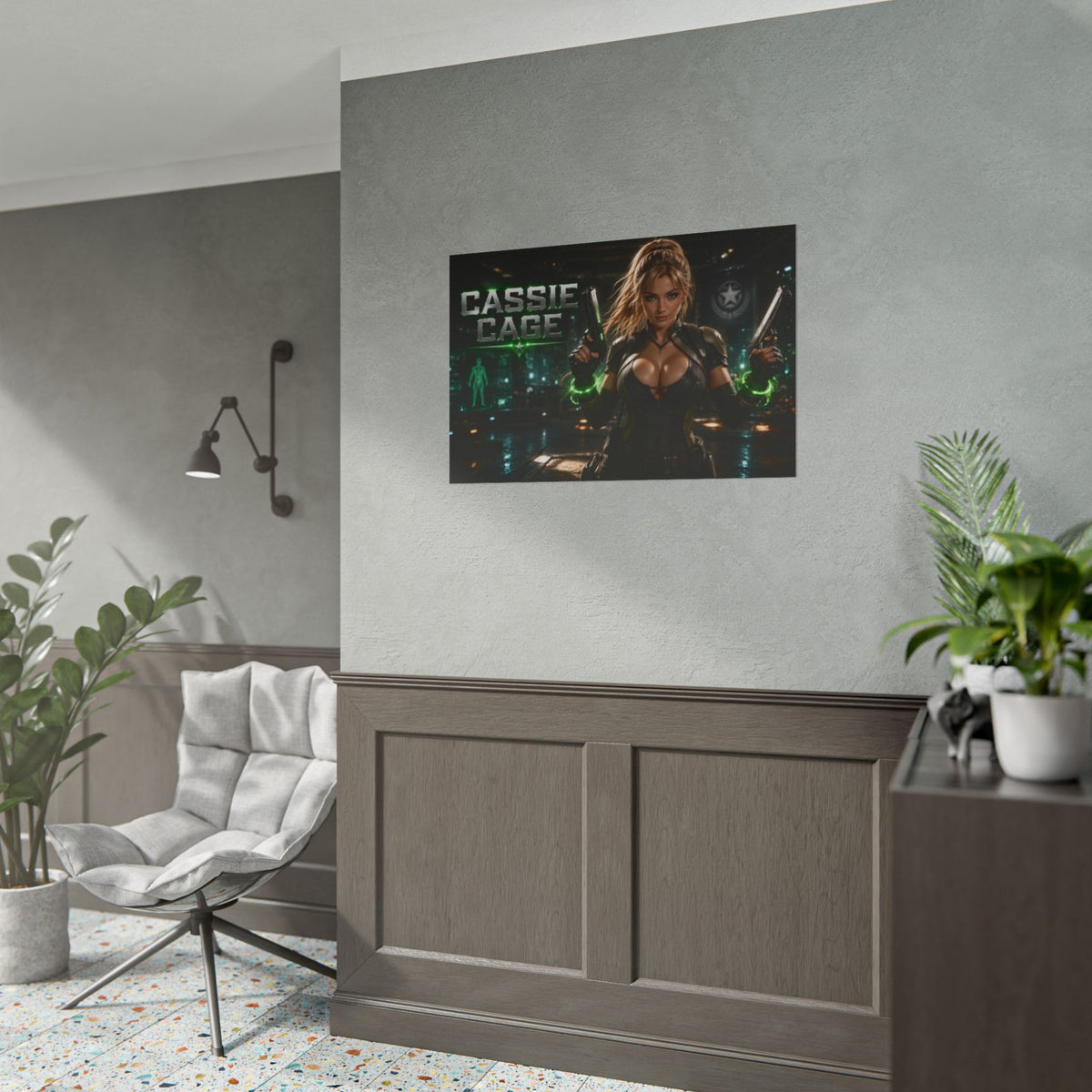 Game Room Decor Cassie Cage Mortal Kombat Poster Character Wall Art Gamer Gift
