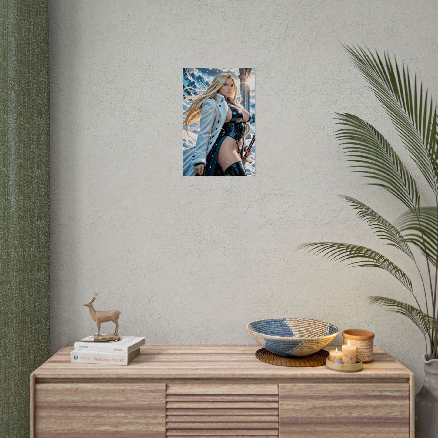 Настінне мистецтво фентезійного вайфу | Аніме-постер Олів'є Міри Армстронга для декору кімнати