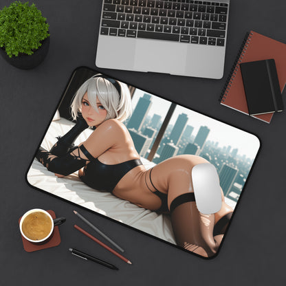 2B Gaming Mouse Pad, Nier Automata Desk Mat, Android Warrior Girl Setup
