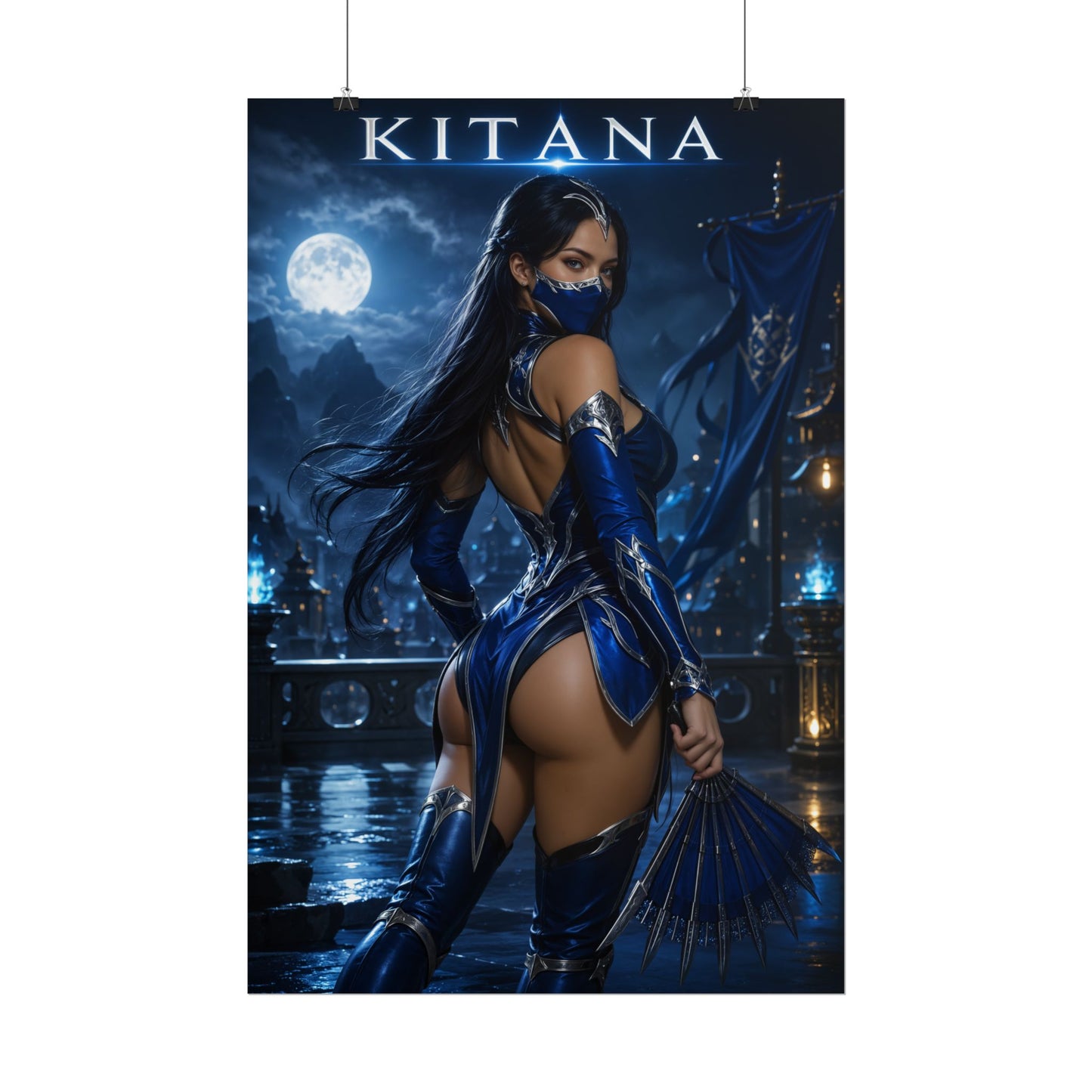 Mortal Kombat Kitana Poster MK Gaming Wall Art Print Decor