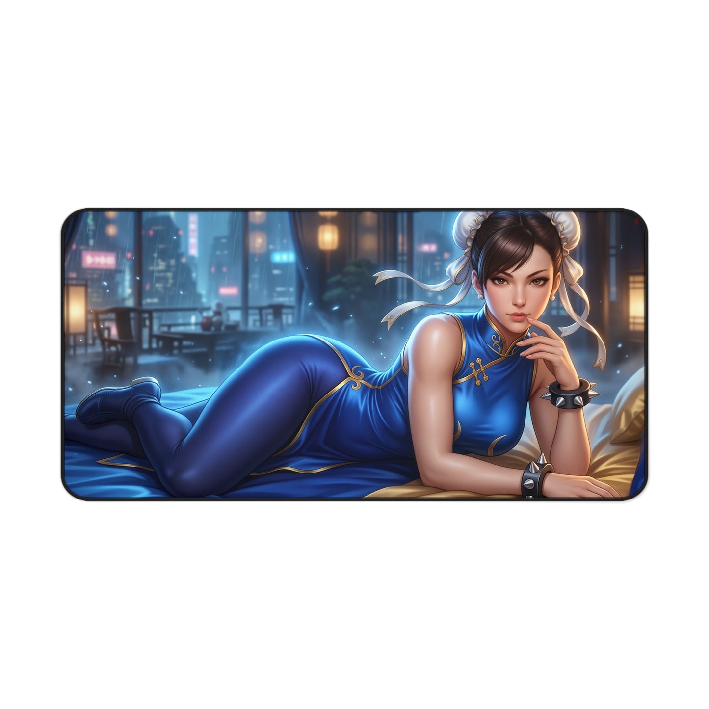 Street Fighter Mouse Pad, Chun-Li Desk Mat, Large Desk Pad