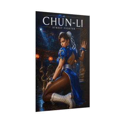 Chun-Li Poster, Street Fighter Wall Art, Gaming Print, Pin Up Decor