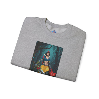 Cyber Snow White Sweatshirt, Futuristic Fairy Tale Crewneck, Stylish Gaming Streetwear for Fans