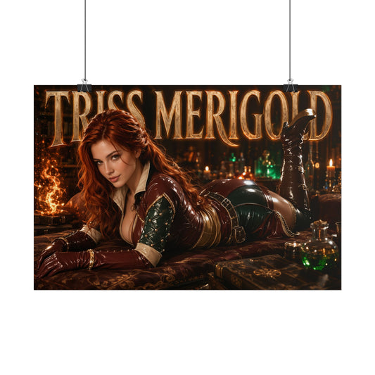 Triss Merigold The Witcher Wall Art Poster Gaming Decor Collectible Gamer Gift