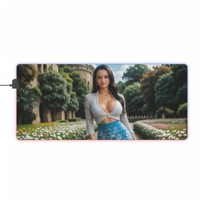 Килимок для столу Boa Hancock – світлодіодний RGB-підсвітлювальний килимок, ігровий комплект із зображенням дівчини з аніме Waifu