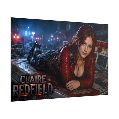Gamer Room Poster Claire Redfield Wall Art Character Collectible Print