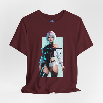 Lucy Edgerunners T-Shirt | Cyberpunk-Anime-Shirt für Gamer und Otaku-Fans | Neon-Waifu-Shirt