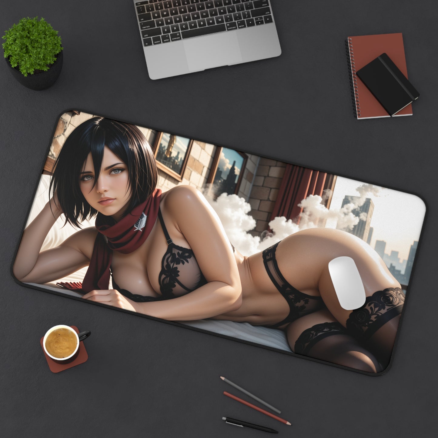 Килимок для столу Mikasa Ackerman, килимок для миші Attack on Titan Heroin, налаштування ігрового столу для аніме
