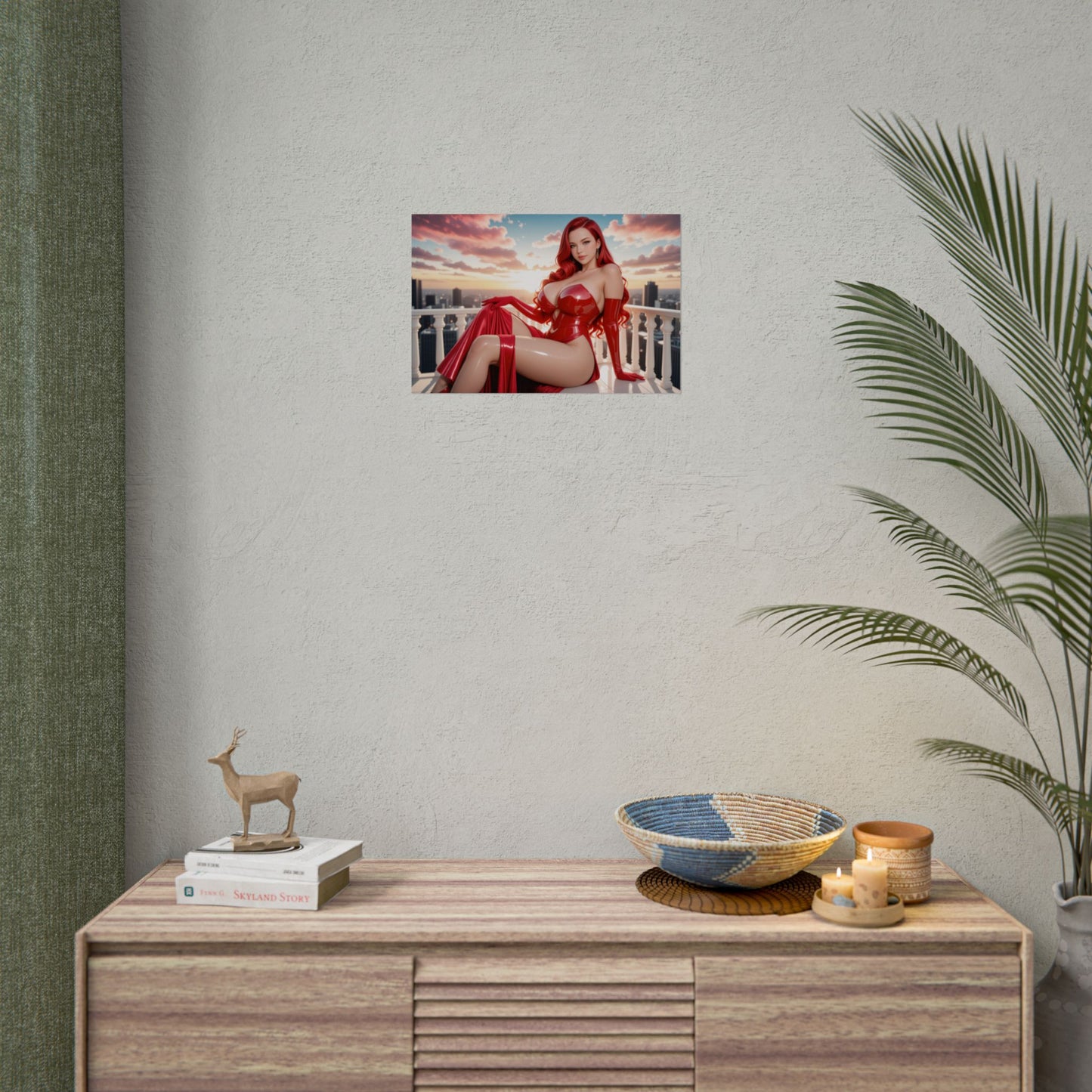 Jessica Rabbit Kunstdruck | Fantasievolles Wandposter für glamouröses Waifu-Zimmerambiente