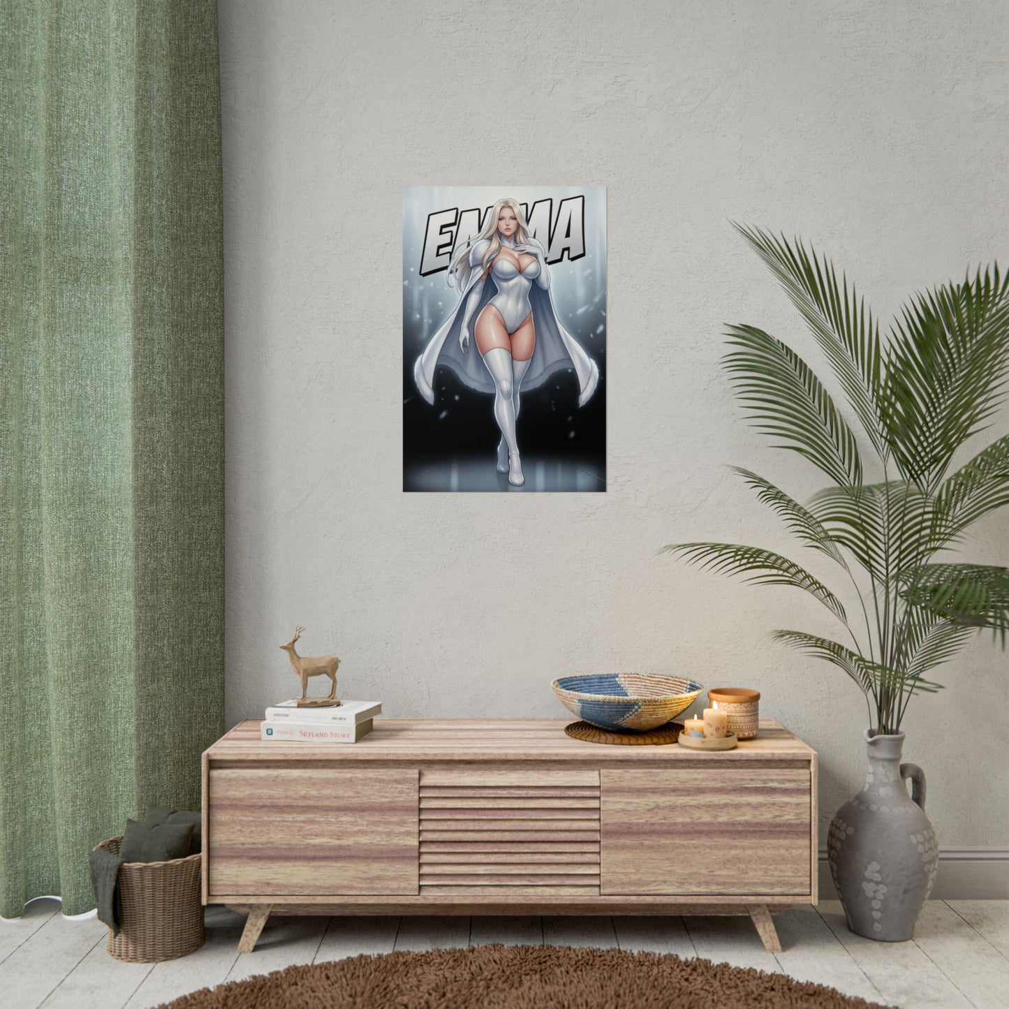 Emma Frost Poster, X Men Wall Art Print, White Queen Decor, Comic Character Wall Art, Gift for Fan