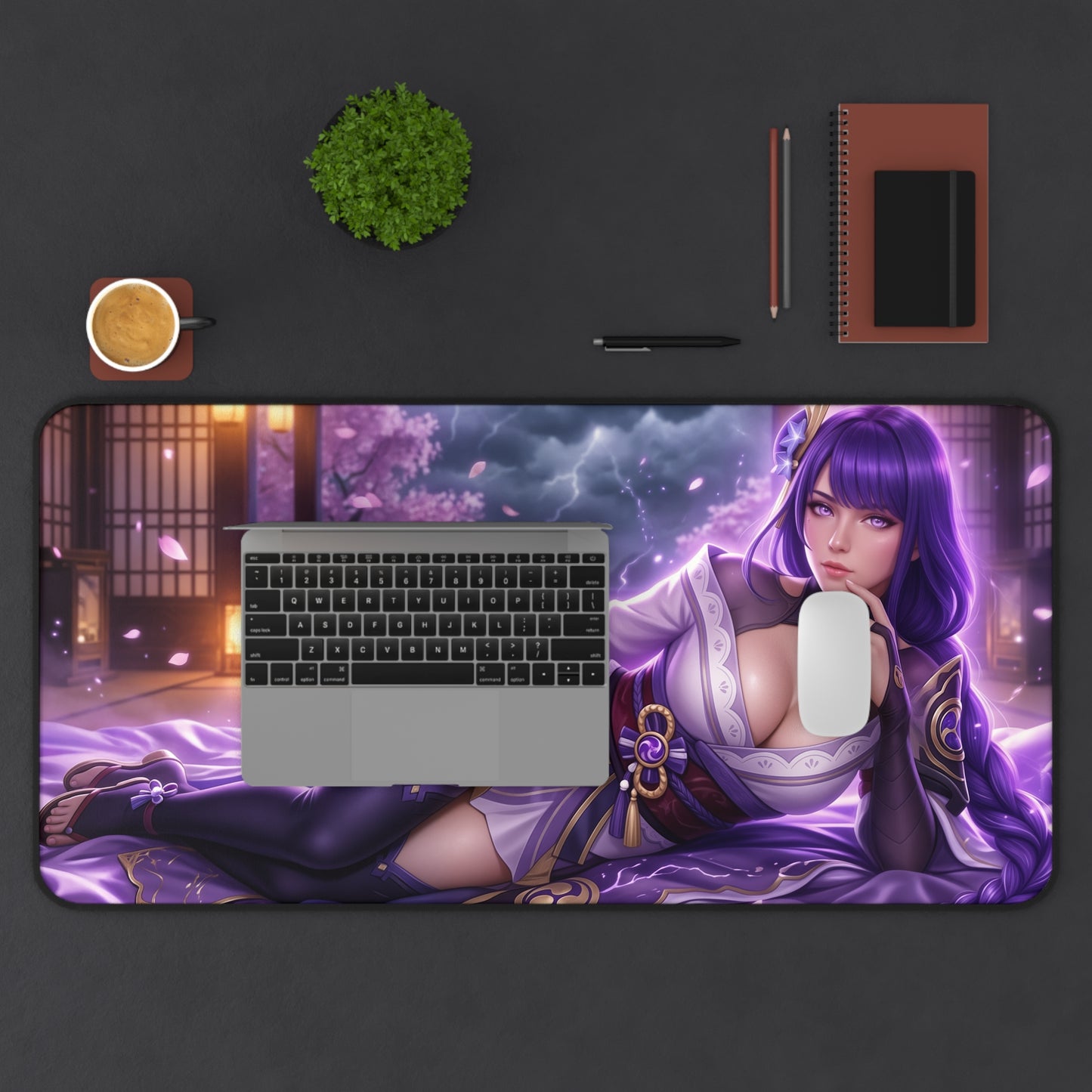 Genshin Impact Mouse Pad, Raiden Shogun Desk Mat, XXL