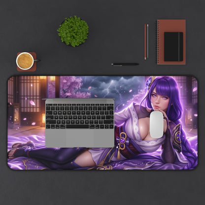 Genshin Impact Mouse Pad, Raiden Shogun Desk Mat, XXL
