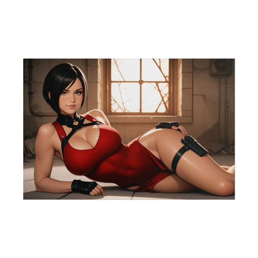 Настінне мистецтво шпигунського вайфу | Аніме-постер Ади Вонг для ігрової кімнати або інсталяції