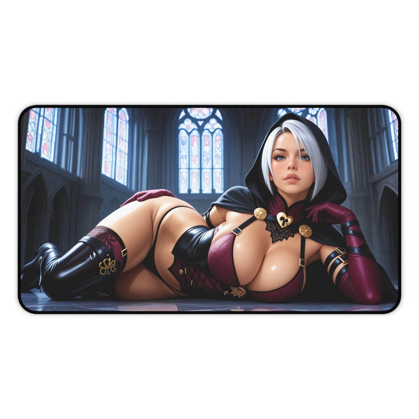 Ivy Valentine Schreibtischunterlage, Soulcalibur Heroine Mauspad, Fantasy Gaming Schreibtisch-Setup