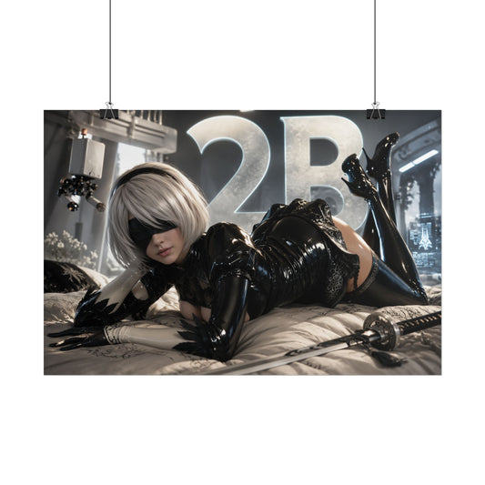 Game Room Decor 2B NieR Poster Gaming Wall Art Character Print Collectible Print