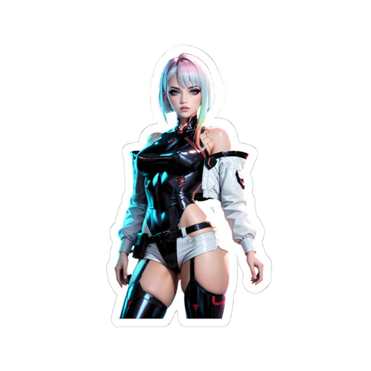 Lucy Edgerunners Sticker – Cyberpunk Vinyl Sticker for Laptops, Journals & Indoor Decor