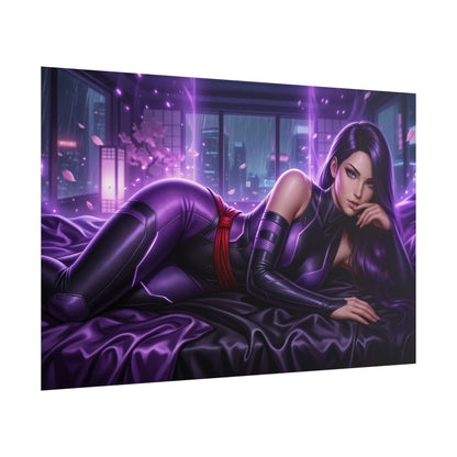 Psylocke Poster, Marvel Wandkunst, Comic-Kunstdruck, Gamer Deko