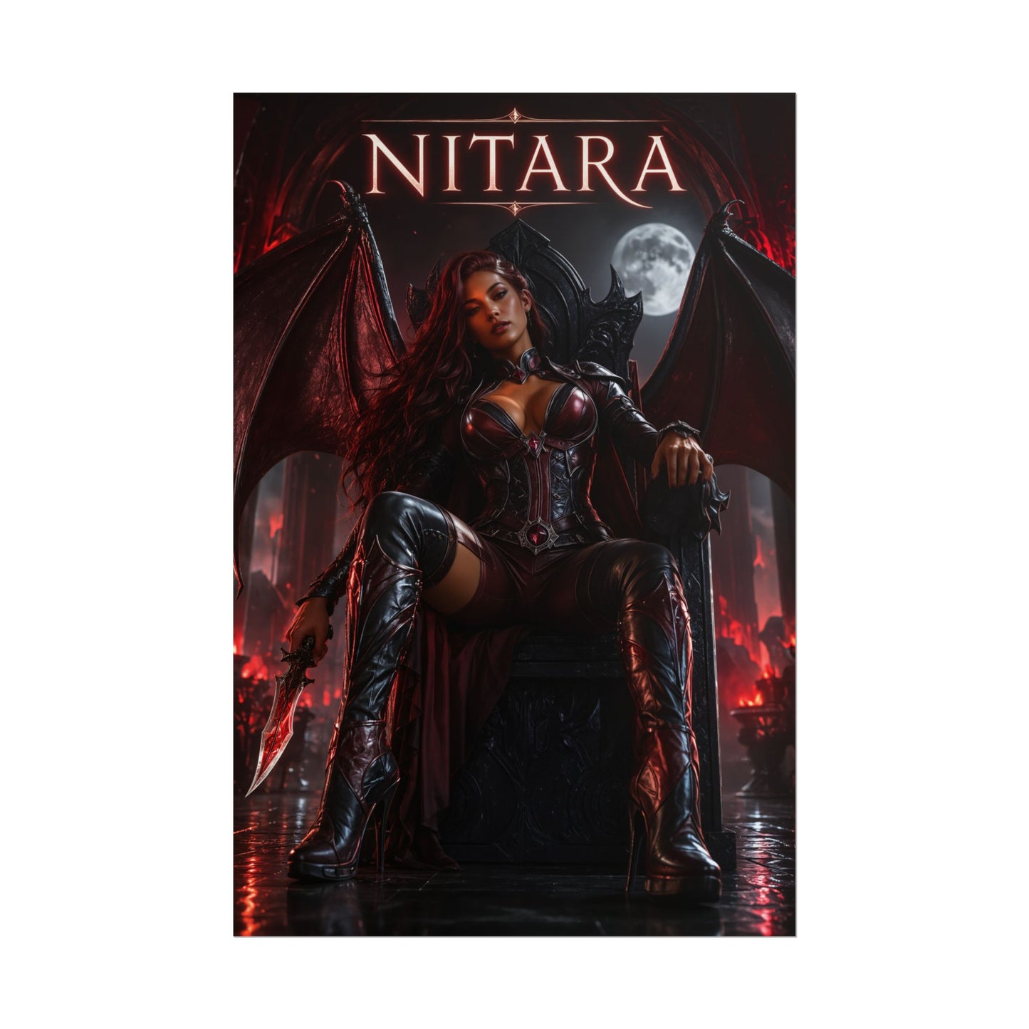 Nitara Mortal Kombat Poster MK Gaming Wall Art Print Decor