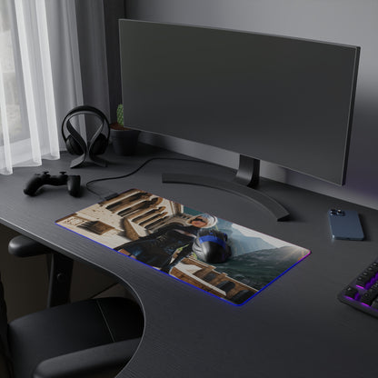 2B Nier Automata Schreibtischunterlage – LED RGB-Pad, Waifu Anime Girl Gaming-Setup