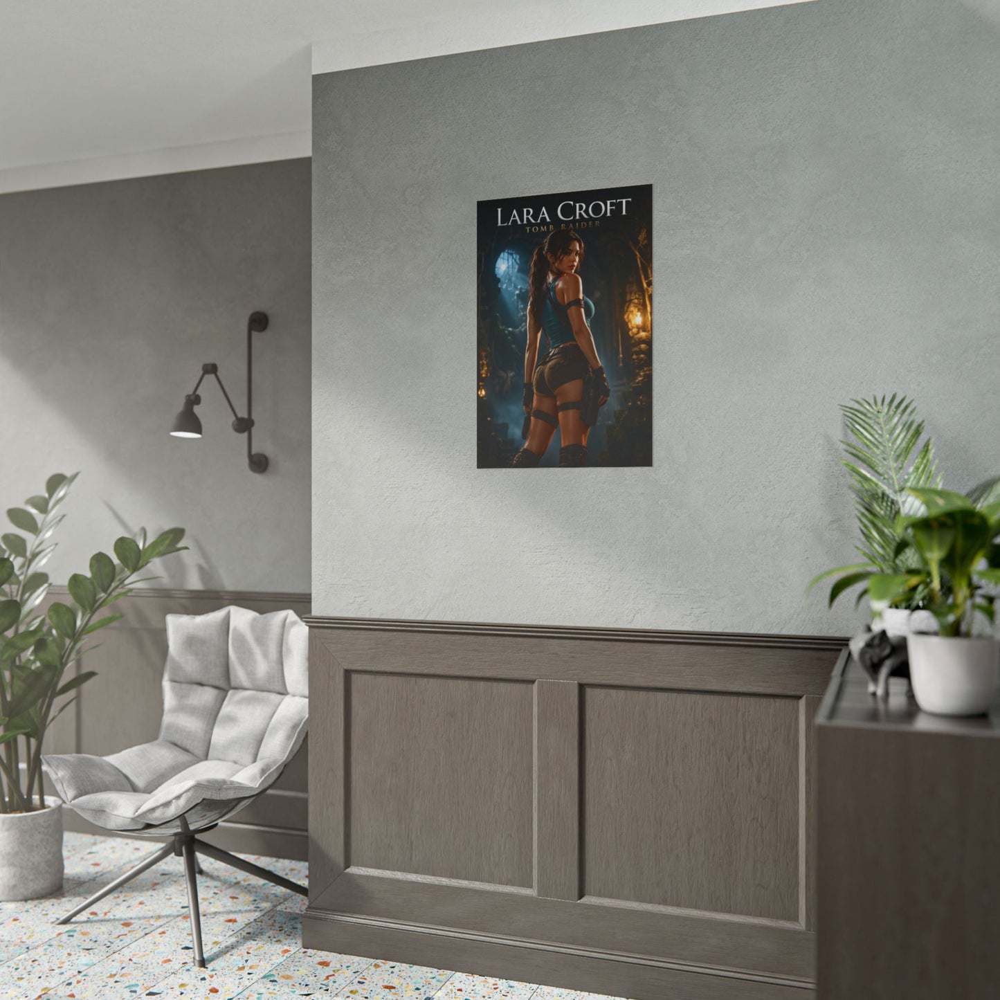Lara Croft Poster, Tomb Raider Wall Art, Gaming Print, Adventure Decor