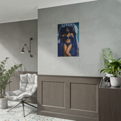 Gaming Wall Art Kitana Mortal Kombat Poster Bedroom Game Room Decor Art Print
