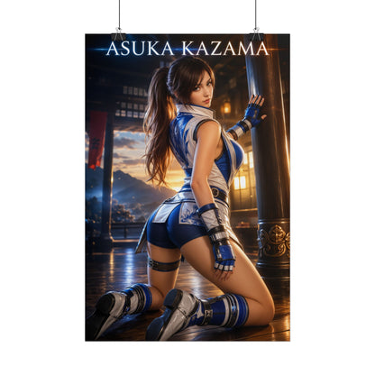 Asuka Kazama Poster, Tekken Art Print, Gaming Wall Decor