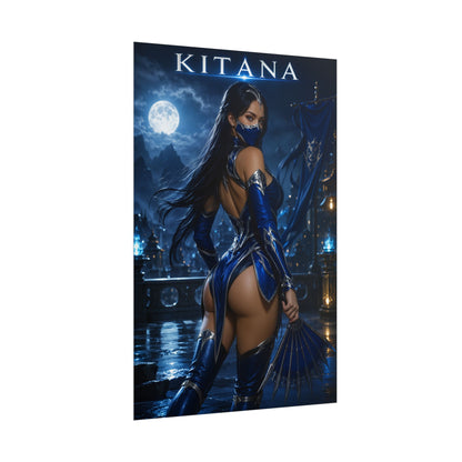 Mortal Kombat Kitana Poster MK Gaming Wall Art Print Decor