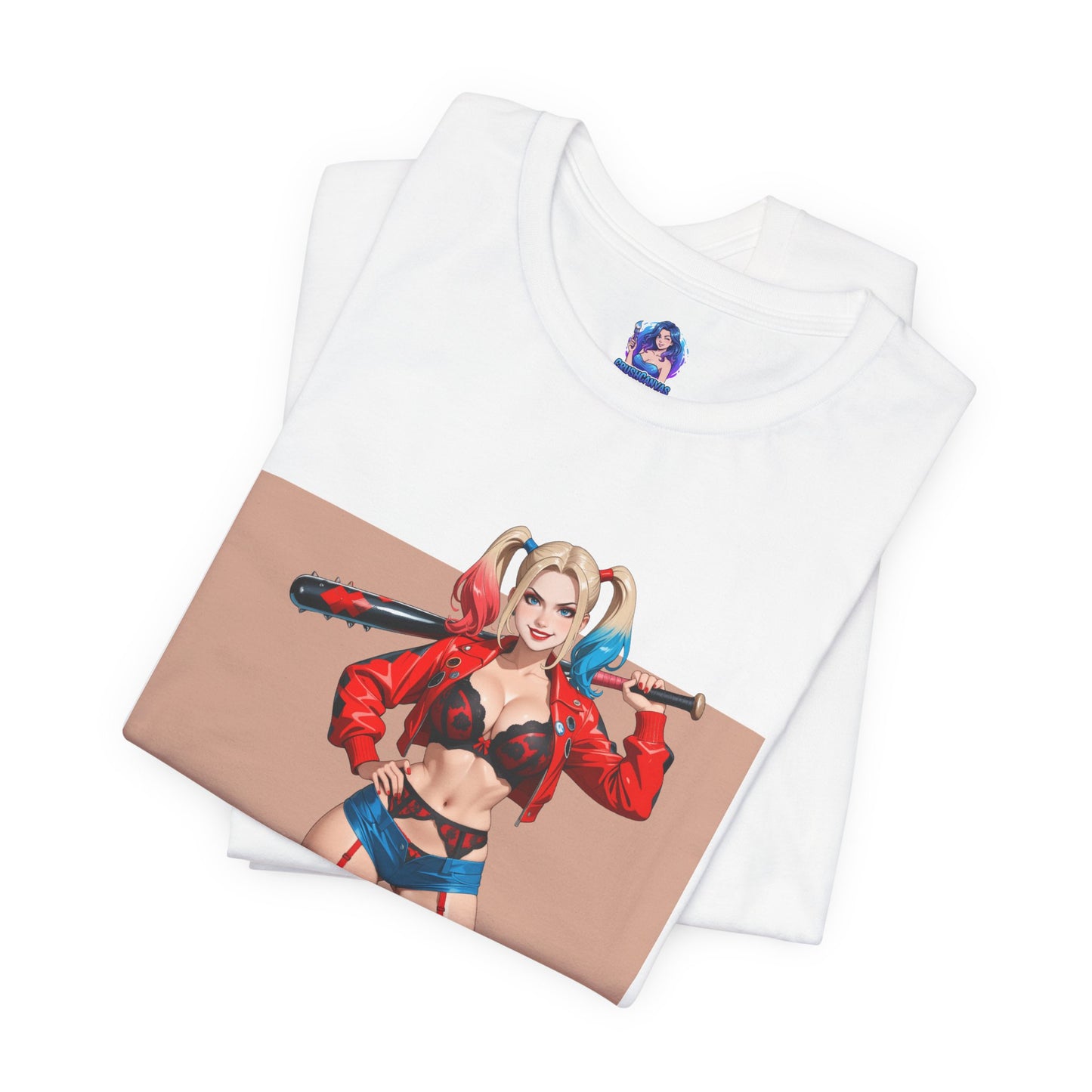 Harley Quinn Shirt | DC Comics T-Shirt für Otakus &amp; Gamer | Süßes, verrücktes Waifu-Shirt