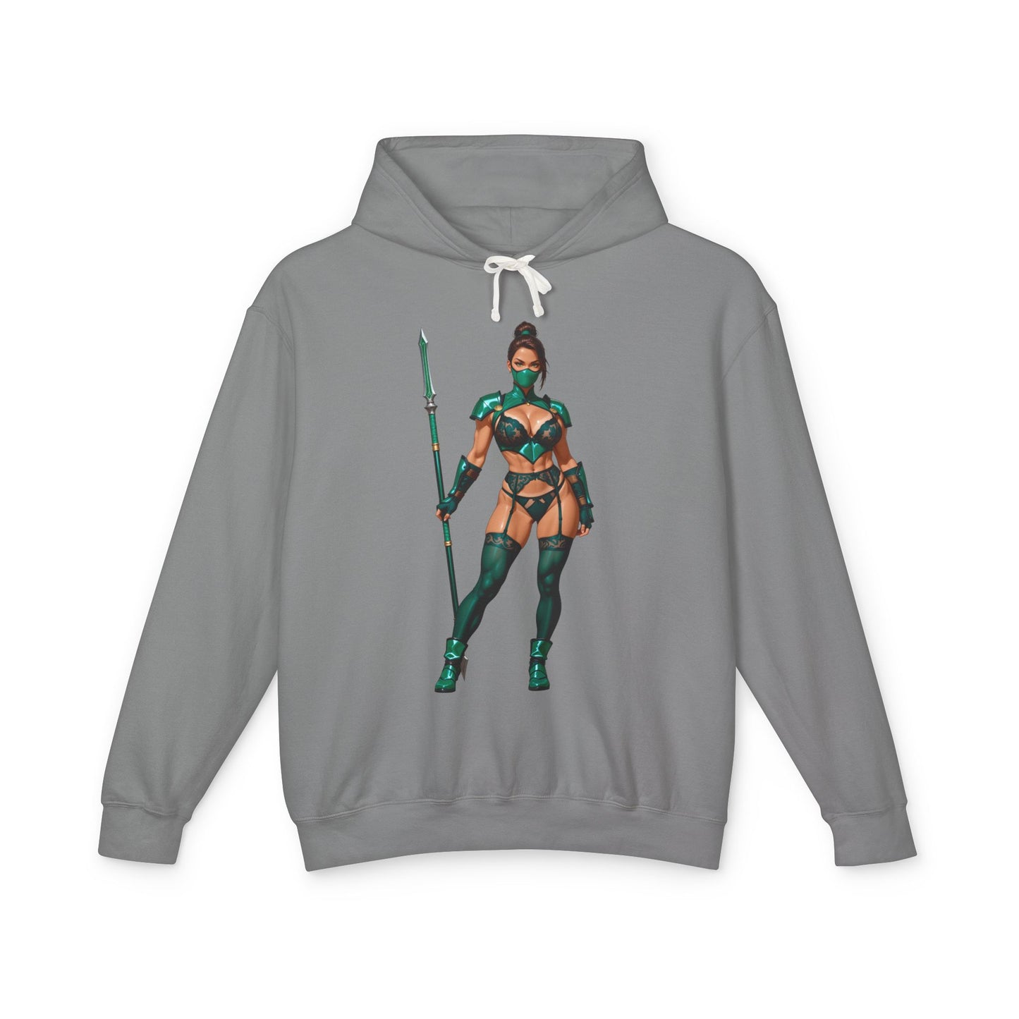 Jadefarbener Hoodie | MK11-Kämpfer-Hoodie | Anime-Kriegerinnen-Pullover