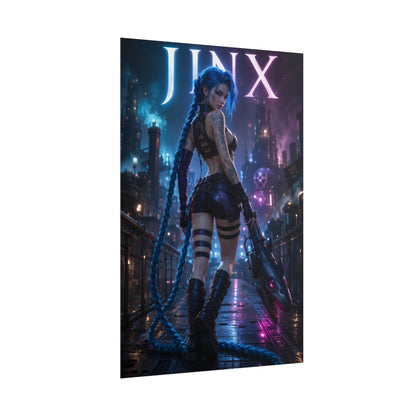 League of Legends Jinx Poster Arcane Gaming Wall Art Print
