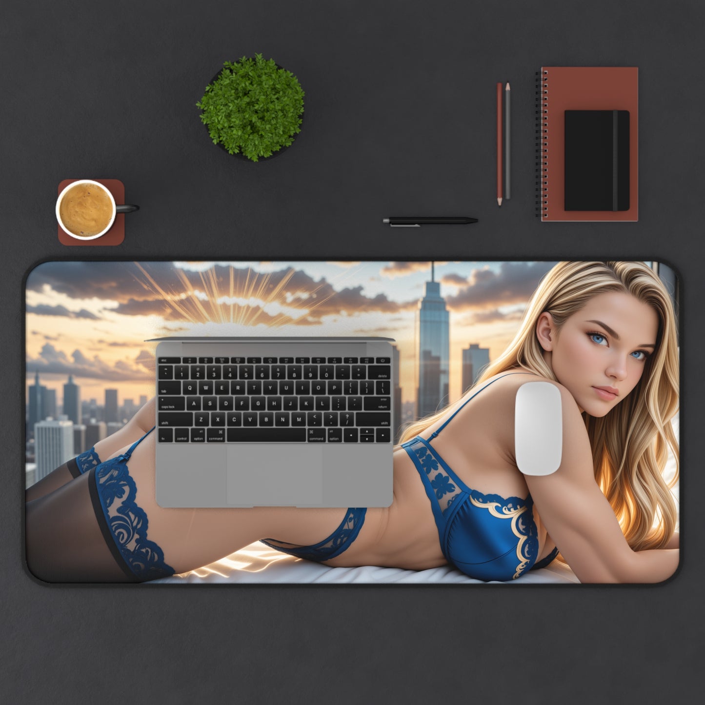 Supergirl Gaming Mouse Pad, Superhero Desk Mat, Comic Heroine Gaming Setup
