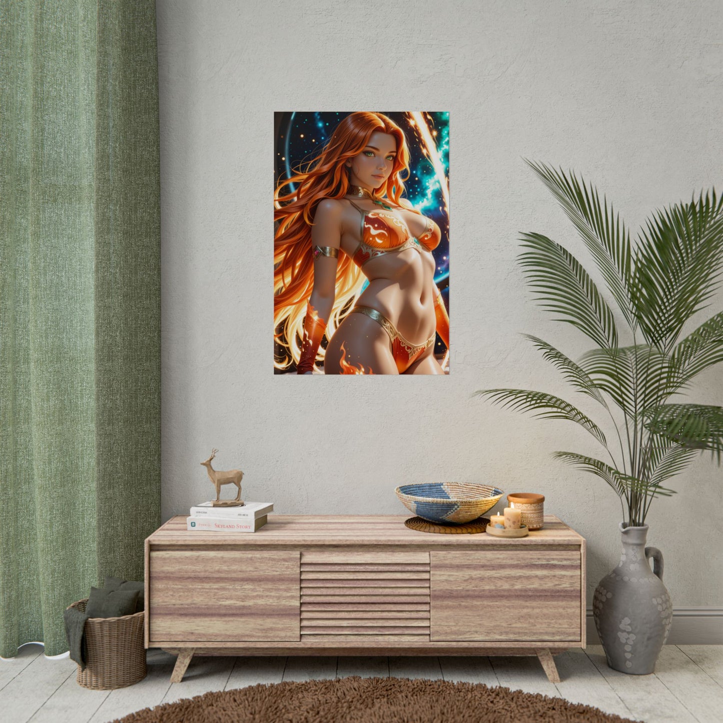 Постер Starfire | Настінне мистецтво аніме Вайфу для декору Cosmic Gamer