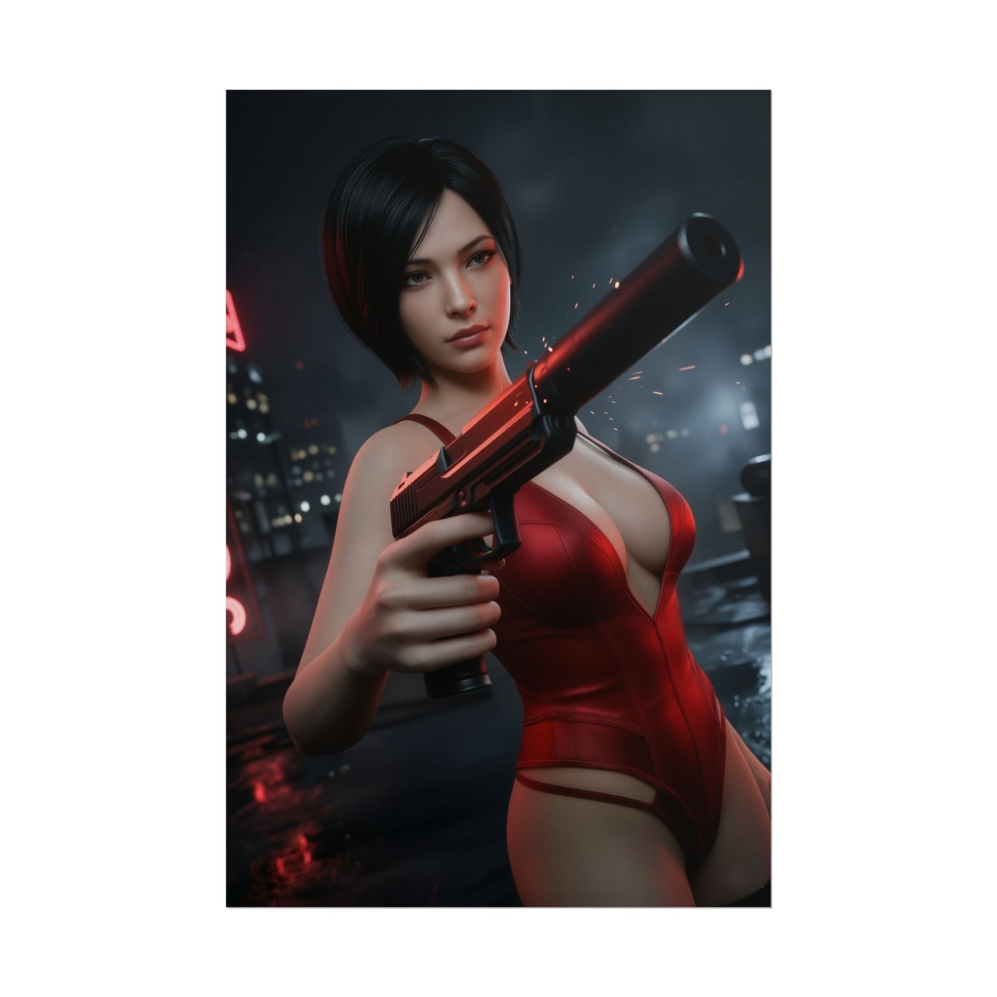 Ada Wong Poster Resident Evil Wall Art Print Gaming Room Decor