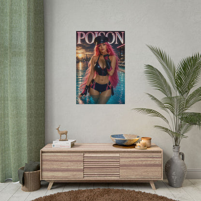 Poison Character Poster Street Fighter Gamer Gift Gaming Setup Wall Decor Print