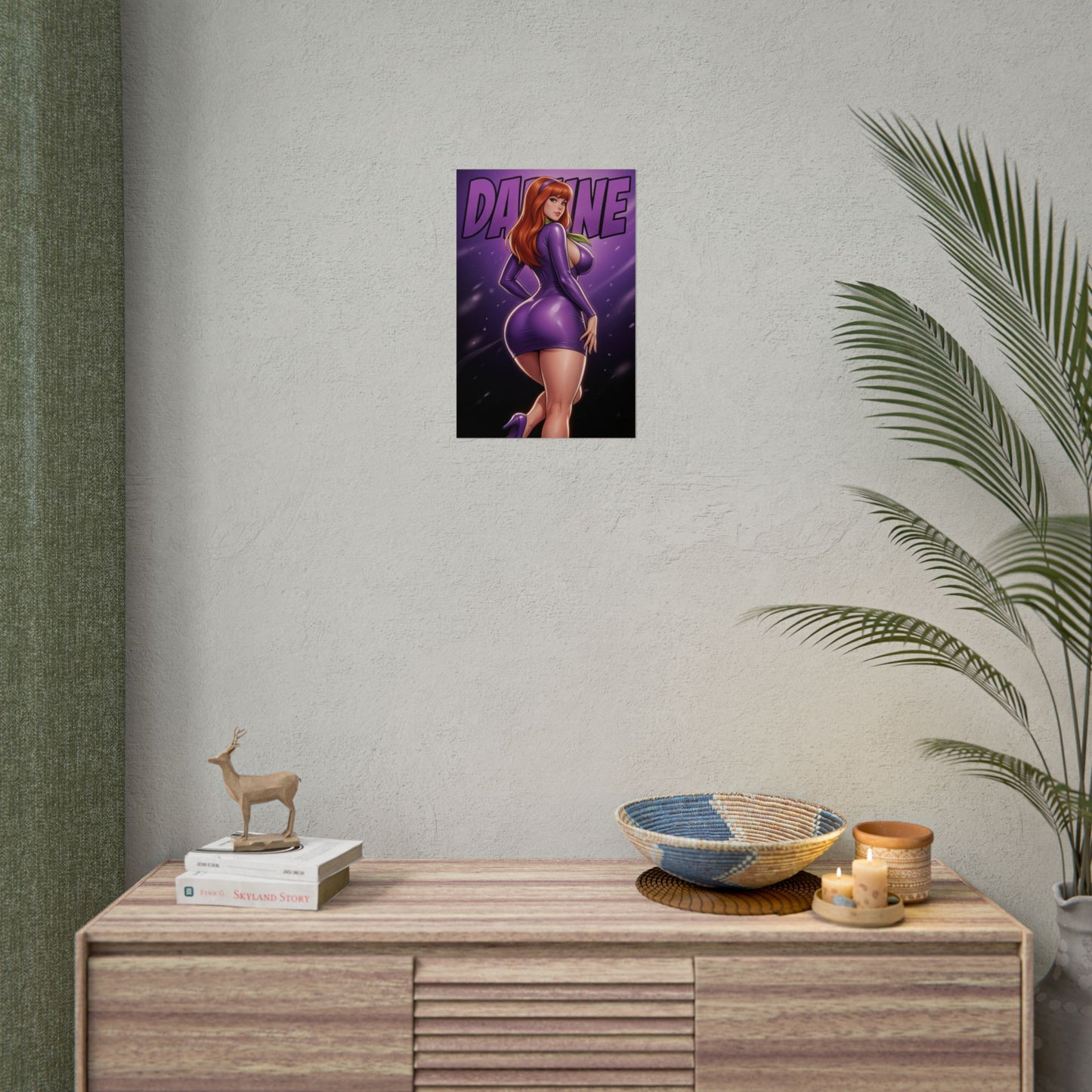 Daphne Blake Art Print, Scooby Doo Poster, Cartoon Girl Wall Art, Retro Anime Style Decor, Gift Idea