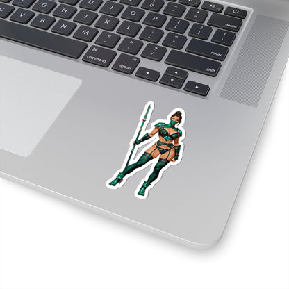 Jade-Aufkleber – Ninja-Krieger-Vinylaufkleber für Laptops und den Innenbereich