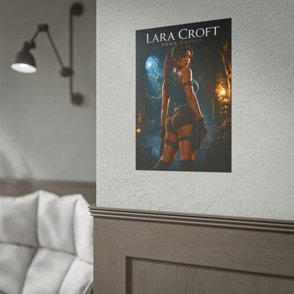 Lara Croft Poster, Tomb Raider Wall Art, Gaming Print, Adventure Decor