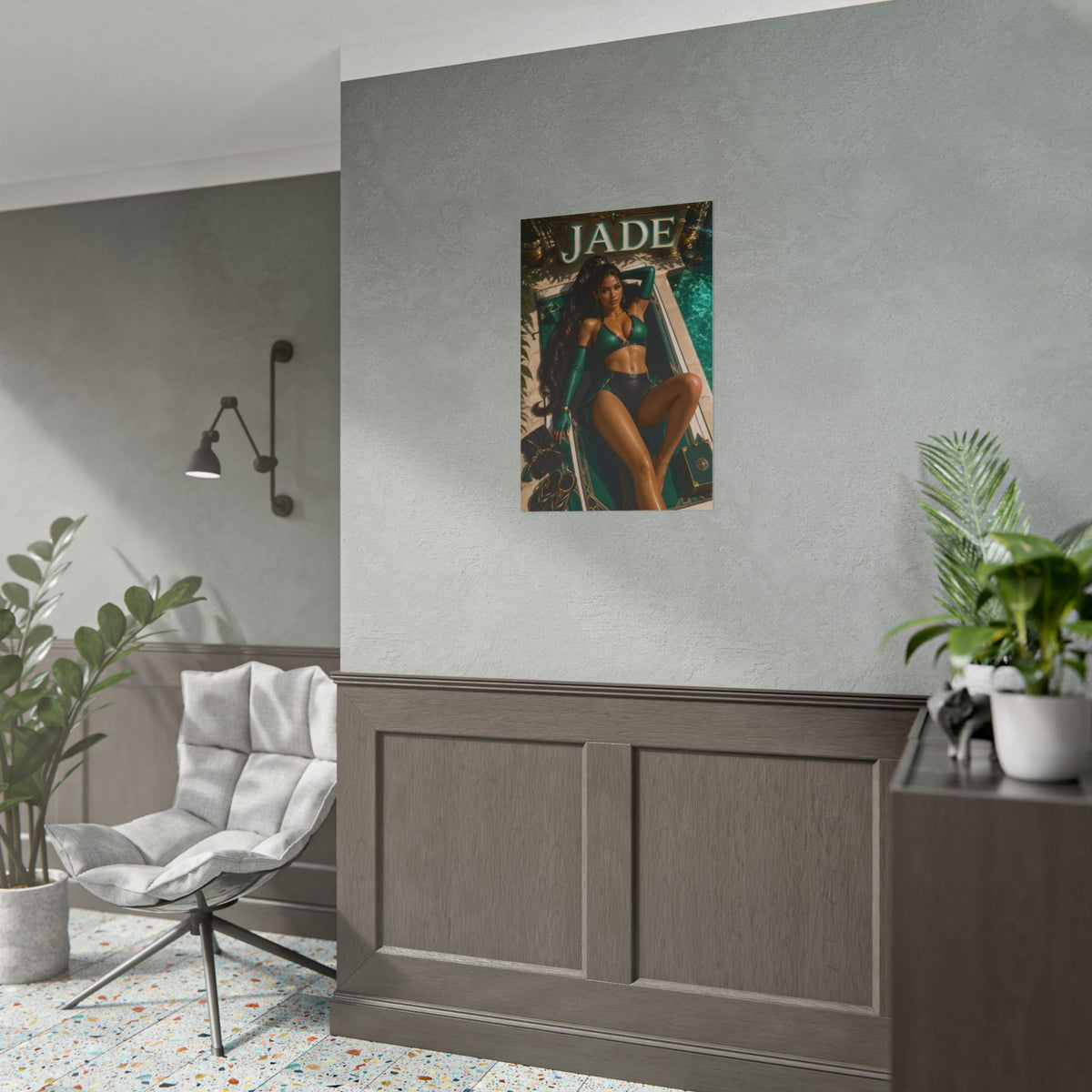 Gaming Wall Art Jade Mortal Kombat Poster Bedroom Game Room Decor Art Print