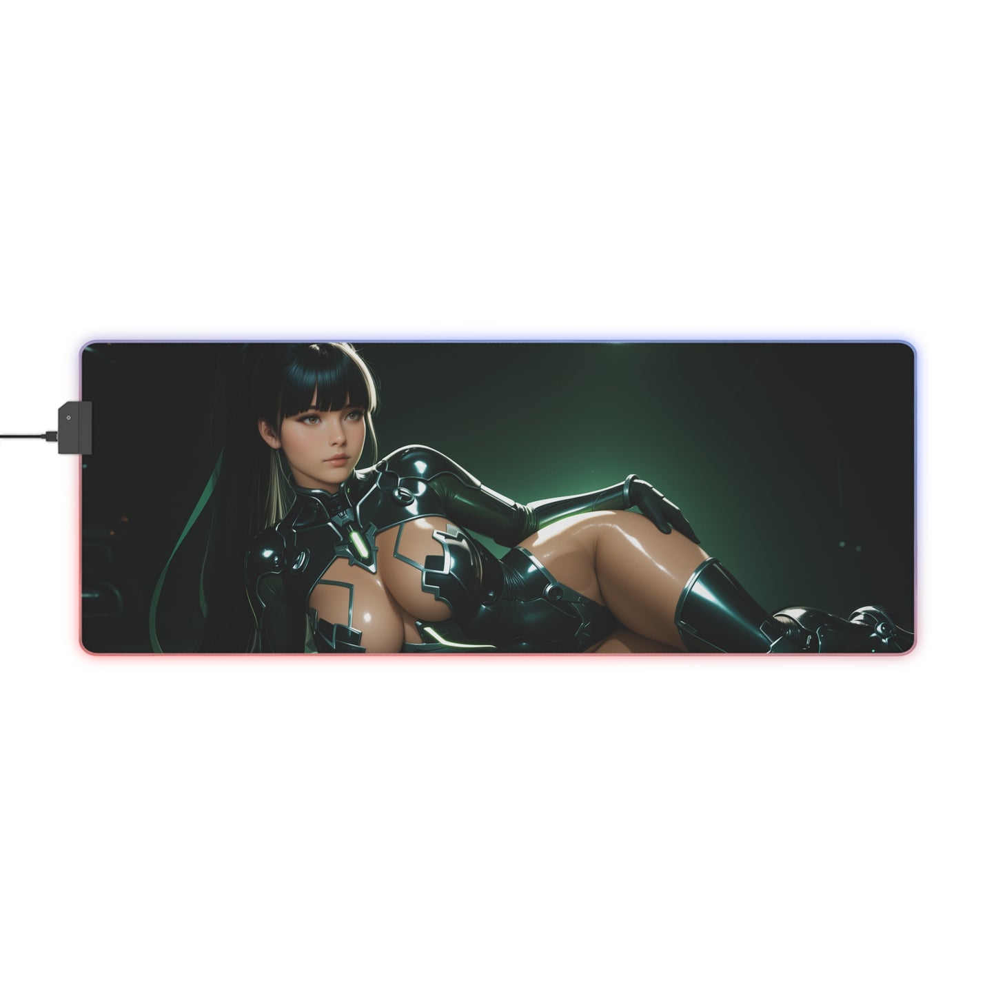 Eve Stellar Blade Schreibtischunterlage – LED RGB-Pad, Waifu Anime Girl Gaming-Setup