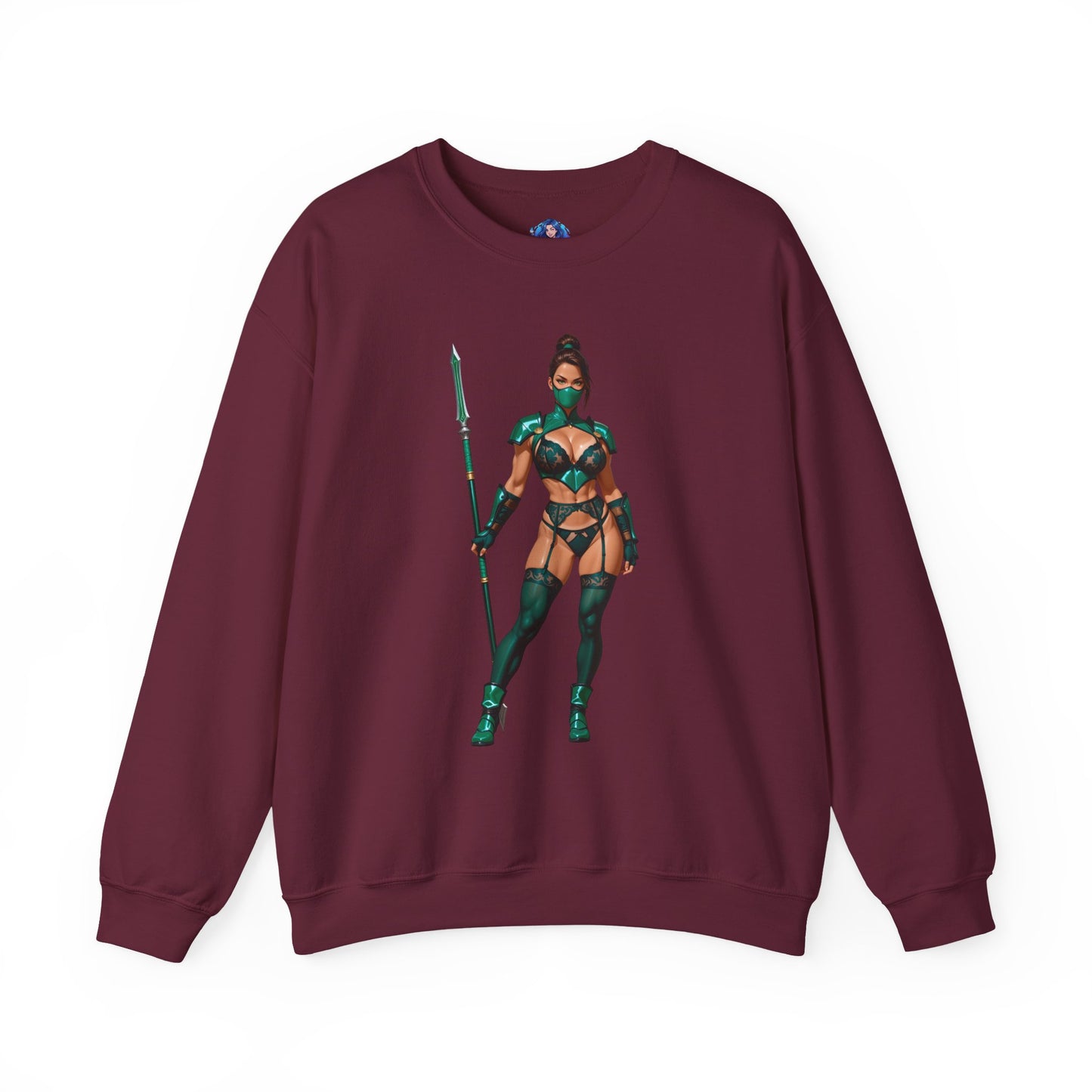 Толстовка Jade Mortal Kombat, топ Emerald Assassin Crewneck, затишний ігровий вуличний одяг для колекціонерів