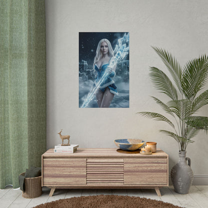Crystal Maiden Dota 2 Poster, Dota 2 Wall Art Print, Ice Mage Girl Decor, MOBA Game Wall Art, Gamer Gift