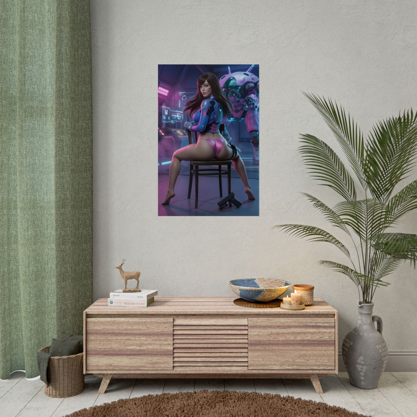 D.Va Poster Overwatch Wall Art Print Gaming Room Decor