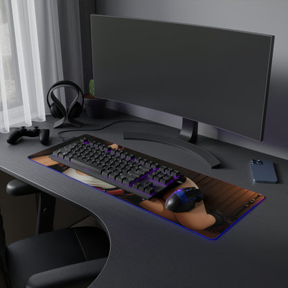 Килимок для столу Tifa Lockhart – світлодіодний RGB-підсвітлювальний килимок, ігровий комплект із зображенням дівчини з аніме Waifu