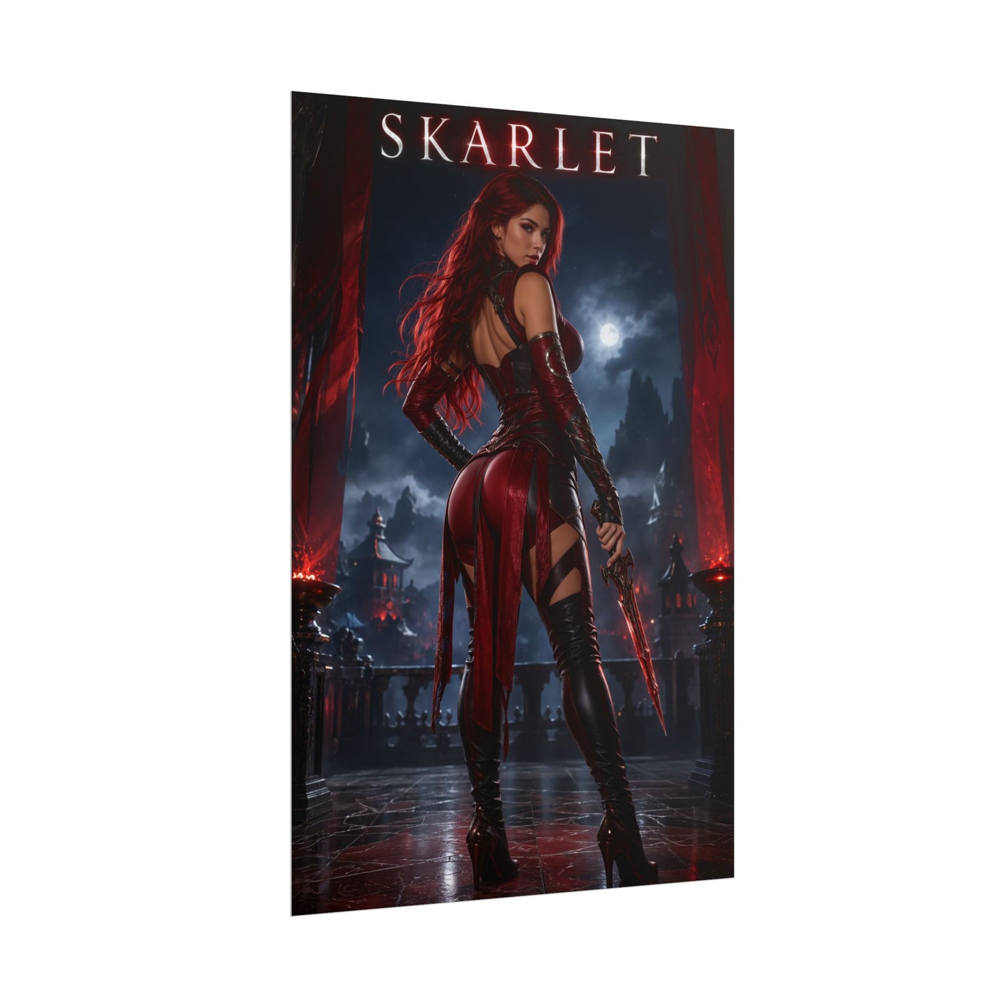 Skarlet Mortal Kombat Poster MK Gaming Wall Art Print Decor