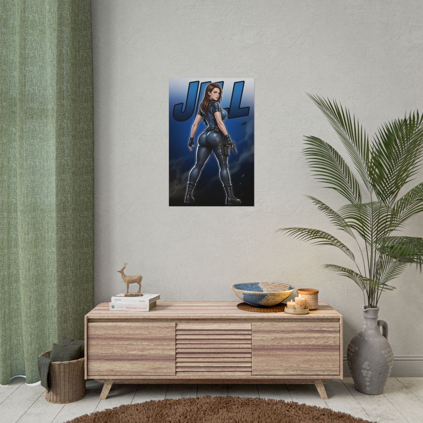 Jill Valentine Resident Evil Poster, Resident Evil Wall Art Print, Survival Horror Girl Decor, Gamer Room Art, Gift