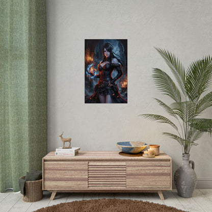 Lulu Final Fantasy X Poster Anime RPG Wall Art Gothic Mage Woman Print Black Hair Girl Gaming Room Decor Gift