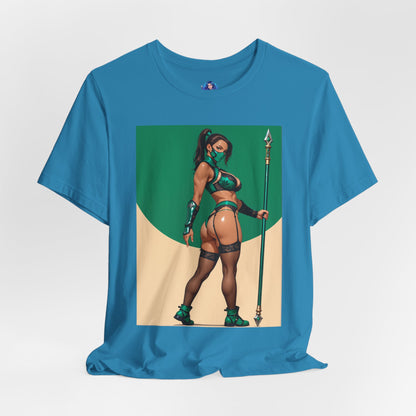 Jade Grafik-T-Shirt | Mortal Kombat T-Shirt für Otakus und Kampfspielfans | Sexy Ninja-Shirt