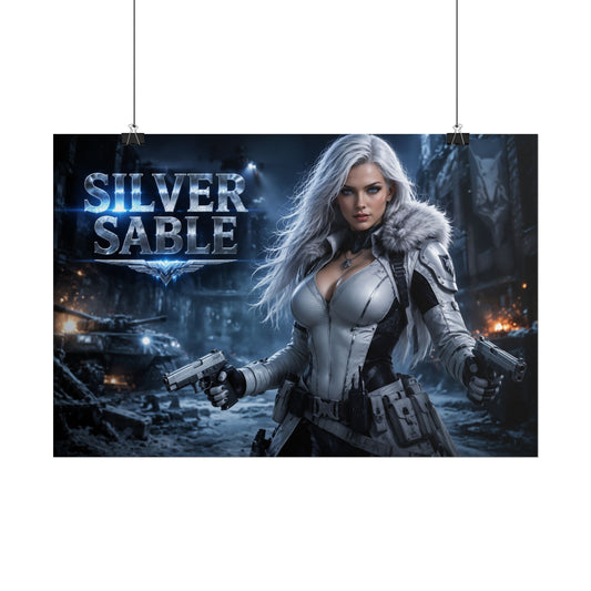 Silver Sable Character Poster Comic Style Wall Decor Bedroom Collector Gift