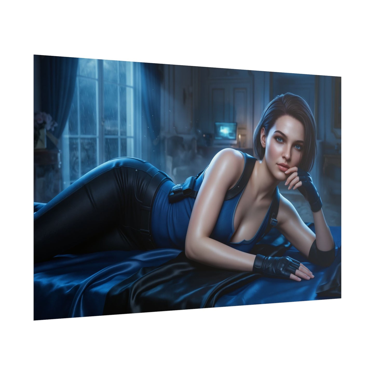 Jill Valentine Poster, Resident Evil Art Print, Gaming Room Decor